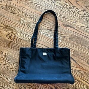 Perlina large black nylon tote